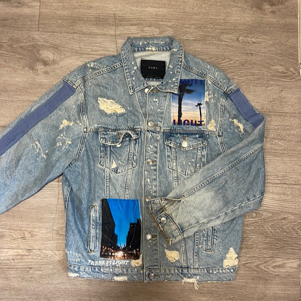 Zara - Distressed Denim Jacket